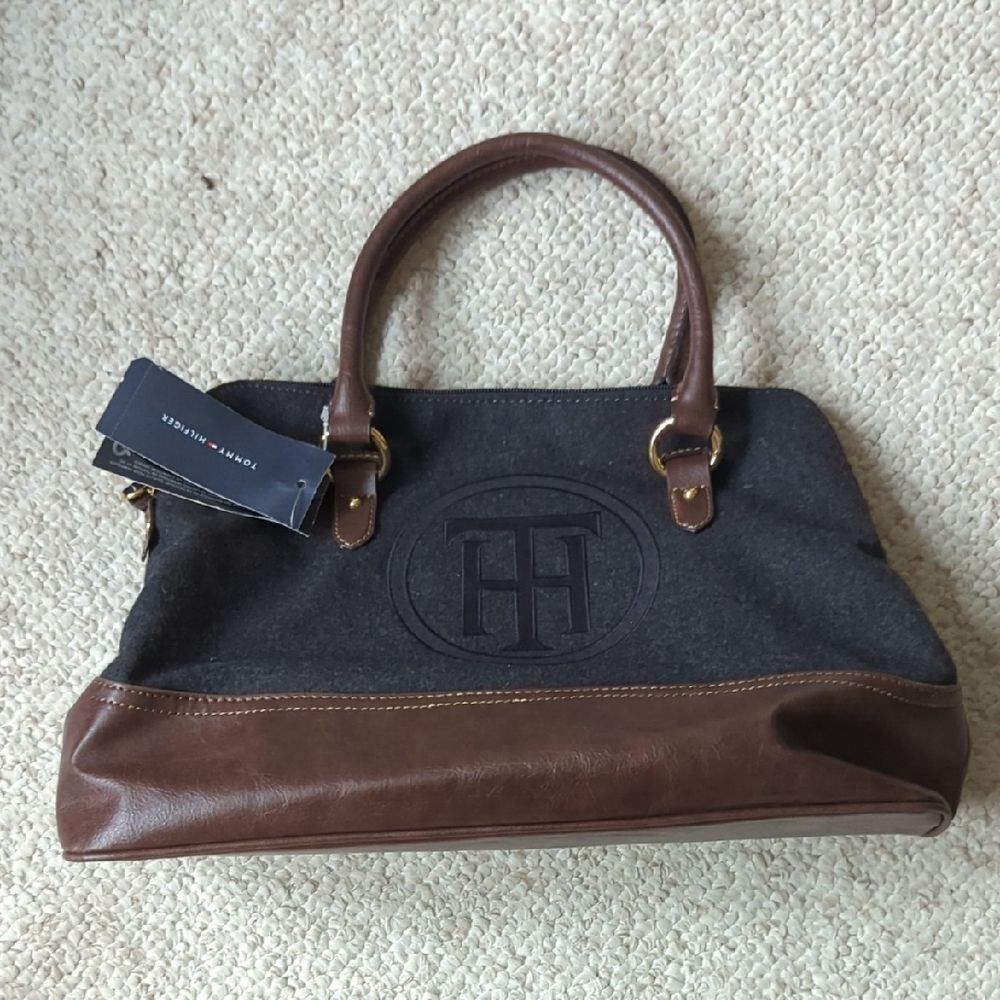 Tommy Hilfiger Charcoal and Chocolate Tote
